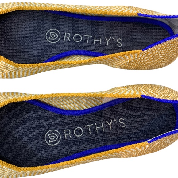 Rothy’s RARE Gold Herringbone Pointed Flats - Picture 5 of 11